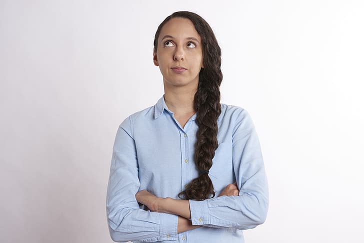 Woman rolling eyes at customer service myths