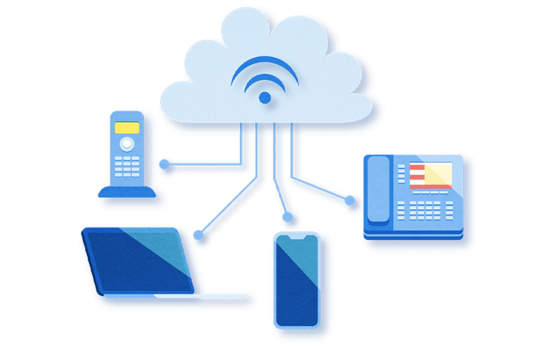 Technology Trends: Image displays IOT cloud connected to devices